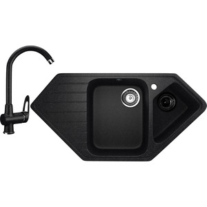Кухонная мойка и смеситель Ulgran U-409 черный