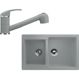 Кухонная мойка и смеситель Ulgran U-505 графитовый